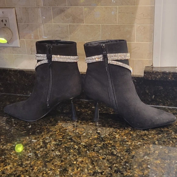 sexy women black suede bootie - Picture 4 of 5